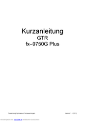 Casio fx-9750g PLUS Kurzanleitung