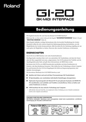 Roland GI-20 Bedienungsanleitung