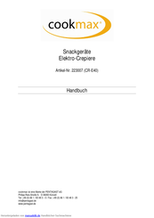 Cookmax CR-E40 Handbuch