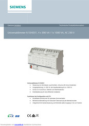 Siemens N 554D31 Technische Produktinformation