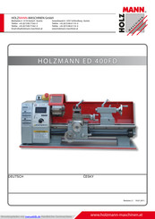 Holzmann ED 400 FD Bedienungsanleitung