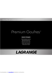 Lagrange Premium Gaufres Betriebsanleitung