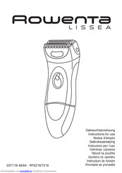 Rowenta LISSEA Gebrauchsanweisung