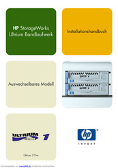 HP StorageWorks Ultrium Installationshandbuch