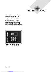 Mettler Toledo EasyClean 200e Bedienungsanleitung
