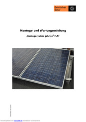 Gehrlicher Solar gehrtec FLAT Montage- Und Wartungsanleitung