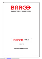 Barco SLM G5 Executive Betriebsanleitung