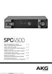 AKG SPC4500 Bedienungsanleitung
