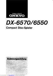 Onkyo DX-6550 Bedienungsanleitung