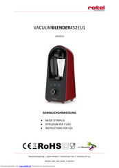 Rotel VACUUMBLENDER452EU1 Gebrauchsanweisung