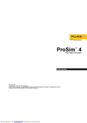 Fluke ProSim 4 Erste Schritte