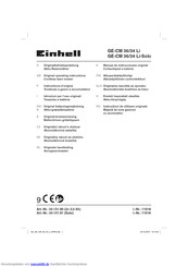 EINHELL GE-CM 36/34 Li-Solo Originalbetriebsanleitung