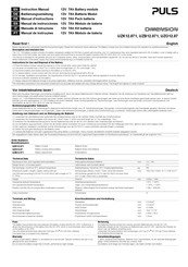 Puls Dimension UZO12.07 Bedienungsanleitung