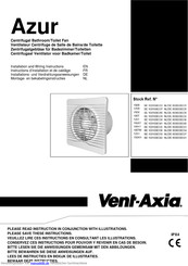 Vent-Axia Azur 150XT Installations- Und Verdrahtungsanweisungen