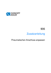 DURKOPP ADLER 906 Zusatzanleitung
