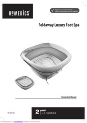 HoMedics Foldaway Luxury Foot Spa Bedienungsanleitung