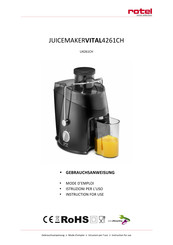 Rotel JUICEMAKERVITAL4261CH Gebrauchsanweisung