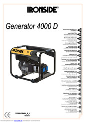 Ironside Generator 4000 D Benutzer- Und Wartungshandbuch/Übersetzung Der Original-Anleitung
