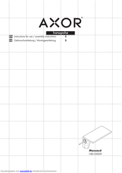 Hansgrohe AXOR Massaud Gebrauchsanleitung, Montageanleitung