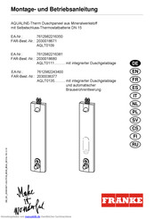 Franke AQUALINE-Therm AQLT0111 Montage- Und Betriebsanleitung