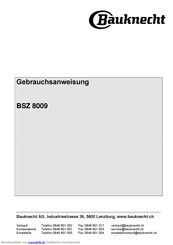 Bauknecht BSZ 8009 Gebrauchsanweisung