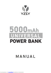 YZSY 5000 mAh UNIVERSAL POWER BANK Bedienungsanleitung