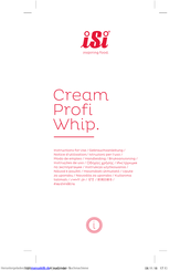 iSi Cream Profi Whip Gebrauchsanleitung
