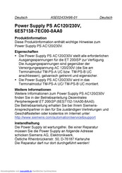 Siemens PS AC120/230V Produktinformation