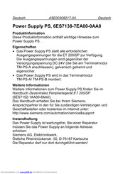 Siemens PS Produktinformation