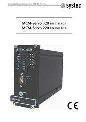 Systec MCM-Servo series Installationshinweise
