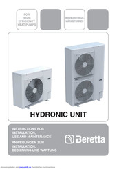 Beretta HYDRONIC UNIT 15 T Installations-, Bedienungs- Und Wartungsanweisungen