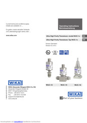 WIKA WUC-1 Serie Betriebsanleitung