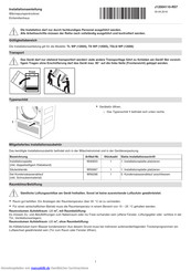 V-ZUG TS WP 12005 Installationsanleitung