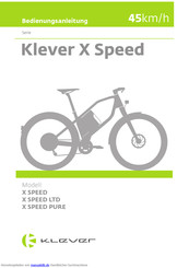 Klever X SPEED PURE Bedienungsanleitung