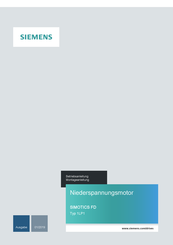 Siemens SIMOTICS FD Typ 1LP1 Betriebs- Und Montageanleitung