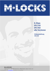 M-LOCKS E-Pass EP1750 Einbauanleitung