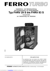 Ferro Turbo FHRV 40 S Installation Und Betriebsanleitung