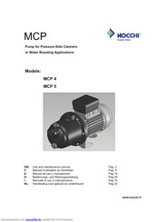 NOCCHI MCP 4 Bedienungs- Und Wartungsanleitung