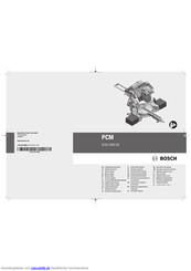 Bosch PCM 800 SD Originalbetriebsanleitung