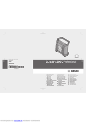 Bosch GLI 18V-1200 C Professional Originalbetriebsanleitung