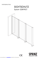 Sprinz SICHTSCHUTZ System COMPACT Montageanleitung