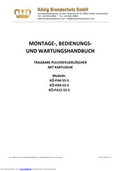 Konig Brandschutz KÖ-PA9-55-S Montage-, Bedienungsund Wartungshandbuch