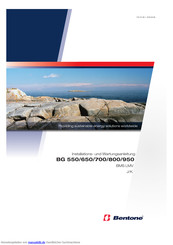 Bentone BG 800 Installations- Und Wartungsanleitung