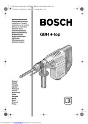 Bosch GBH 4-top Bedienungsanleitung