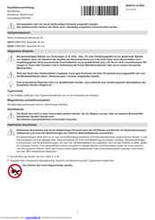 V-ZUG DWVHR9 Installationsanleitung