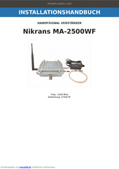 MyAmplifiers Nikrans MA-2500WF Installationshandbuch