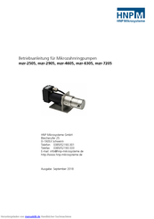 HNP Mikrosysteme mzr-4605 Betriebsanleitung