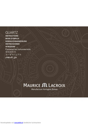 Maurice Lacroix QUARTZ Gebrauchsanweisung