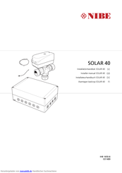 Nibe SOLAR 40 Installateurhandbuch