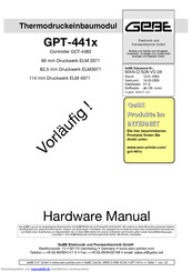 GeBe GPT-441 Serie Hardware Bedienungsanleitung